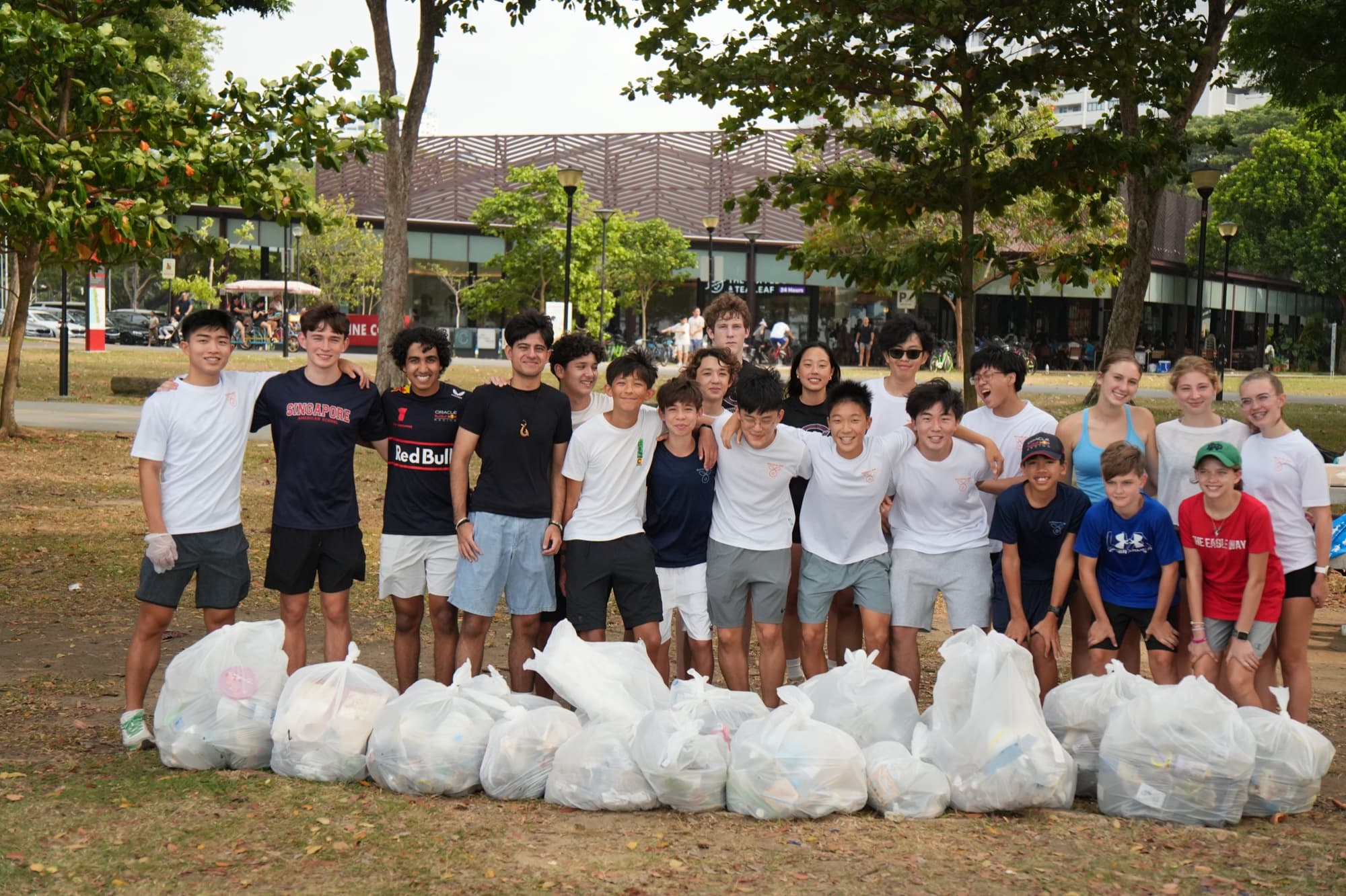 EcoMiles ploggers with collected waste bags